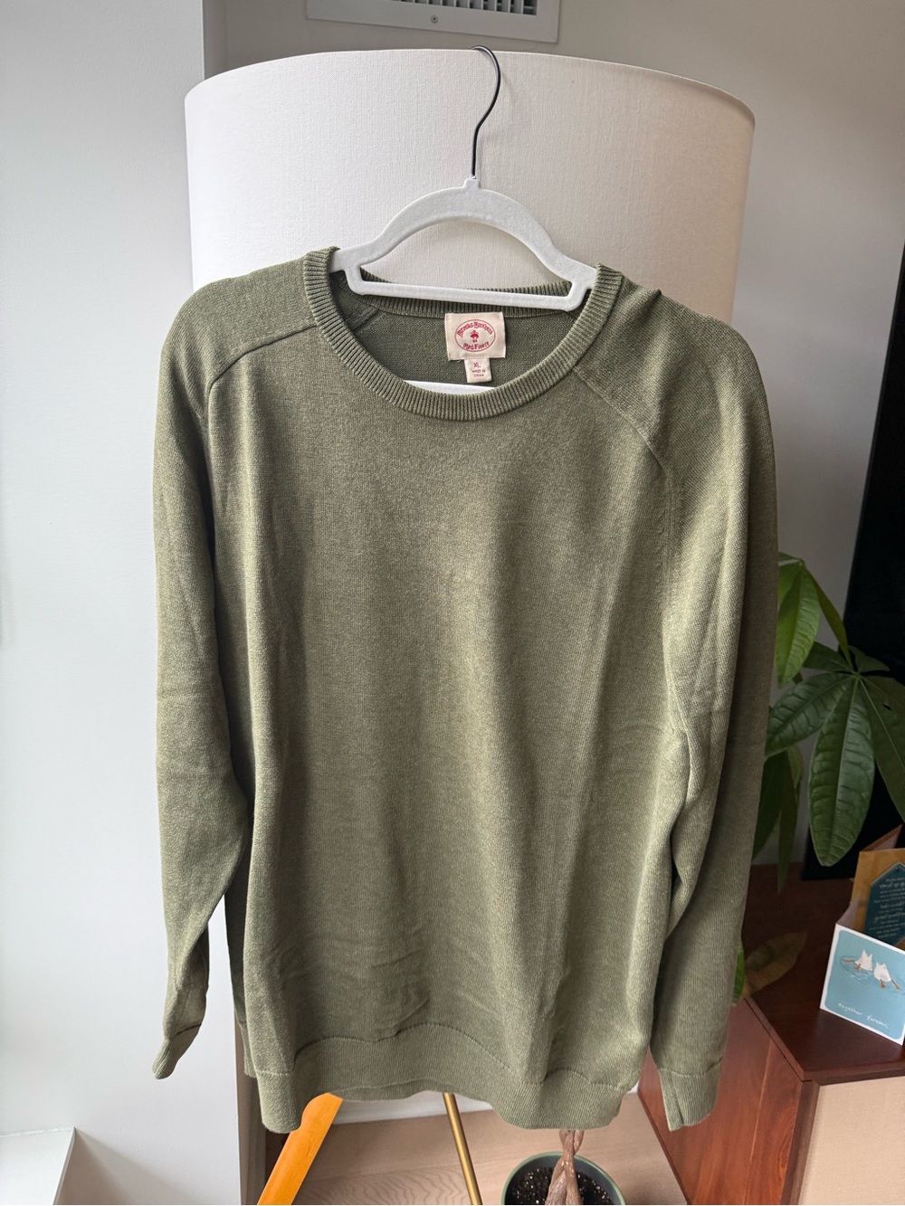 Brooks Brothers Olive Green Crewneck Sweater
